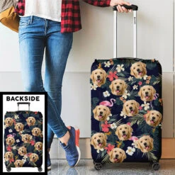 Custom Photo Furry Friends Bring Endless Joy - Dog & Cat Personalized Custom Luggage Cover - Holiday Vacation Gift, Gift For Adventure Travel Lovers, Pet Owners, Pet Lovers -Pawfect House Store Thumb 3 31f80da6 51ea 4a46 942f 0ca2f9046fae