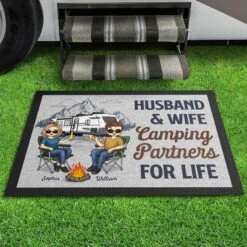 Happiness Is A Way Of Travel - Camping Personalized Custom Home Decor Decorative Mat - House Warming Gift For Husband Wife, Camping Lovers -Pawfect House Store Thumb 3 62a7f177 dd97 4b3e 8abe 898dddf0cf86