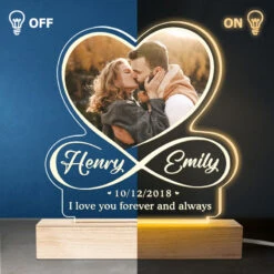 Custom Photo I Love You To Infinity And Beyond - Couple Personalized Custom Infinity Heart Shaped 3D LED Light - Gift For Husband Wife, Anniversary -Pawfect House Store Thumb 3 8d7add97 8e5b 434f 9628 54b8b06d6123