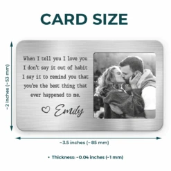 Custom Photo Dear Love Of My Life - Couple Personalized Custom Aluminum Wallet Card - Gift For Husband Wife, Anniversary -Pawfect House Store Thumb 3 a94f2a4a 789b 451a 9761 bddaadb0e692