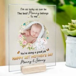 Custom Photo I'm As Lucky As Can Be - Family Personalized Custom Rectangle Shaped Acrylic Plaque - Mother's Day, Gift For Mom, Grandma -Pawfect House Store Thumb 3 cfcd08c8 7b18 4611 9a5e 6940839d6d23