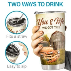 God Blessed The Broken Road - Couple Personalized Custom Tumbler - Gift For Husband Wife, Anniversary -Pawfect House Store Thumb 3 dd7ab584 96db 4bf0 b088 60fde35809d7