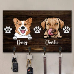 Hello We Hope You Love Dogs - Dog Personalized Custom Home Decor Rectangle Shaped Key Hanger, Key Holder - House Warming Gift For Pet Owners, Pet Lovers -Pawfect House Store Thumb 3 ed3ff188 feb0 4be7 8848 a588d292d153