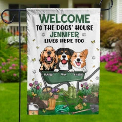 Welcome To The Dogs' House - Dog Personalized Custom Flag - Gift For Pet Owners, Pet Lovers -Pawfect House Store Thumb 3 f6f54bcb 773c 4006 8d2e 110a4d6b46d6