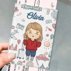 Have A Nice Trip - Travel Personalized Custom Passport Cover, Passport Holder - Holiday Vacation Gift, Gift For Adventure Travel Lovers