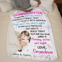 Custom Photo To My Special Granddaughter - Family Personalized Custom Blanket - Christmas Gift From Mom, Grandma -Pawfect House Store Thumb 4 2f197eba 8608 4f94 9041 d92d211738c1