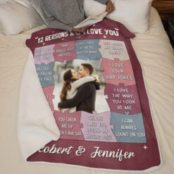 Custom Photo I Love The Way You Look At Me - Couple Personalized Custom Blanket - Gift For Husband Wife, Anniversary -Pawfect House Store Thumb 4 96b2a816 6ea3 48b6 b2d1 ea030df74929