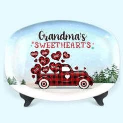 Nana's Sweathearts - Family Personalized Custom Platter - Christmas Gift For Grandma -Pawfect House Store Thumb 4 af46e59c 0d84 4480 b87d 9f4713824fd6
