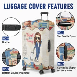 Not All Those Who Wander Are Lost - Travel Personalized Custom Luggage Cover - Holiday Vacation Gift, Gift For Adventure Travel Lovers -Pawfect House Store Thumb 4 c7865640 7bf6 40e3 b403 40c614b71d30