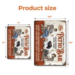 The Patio Bar Good Friends Good Times - Couple Personalized Custom Home Decor Metal Sign - House Warming Gift For Husband Wife, Anniversary -Pawfect House Store Thumb 4 ceff2d7c 6b03 466e b88b fa2470981445