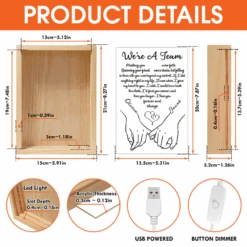 We're A Team Meeting You Was Fate - Couple Personalized Custom Frame Light Box - Gift For Husband Wife, Anniversary -Pawfect House Store Thumb 5 1dae3e4f 90e8 4e92 9b94 3f689b42441d