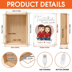 It Was Love At First Sight At Last Sight At Ever And Ever Sight - Couple Personalized Custom Frame Light Box - Gift For Husband Wife, Anniversary -Pawfect House Store Thumb 5 3fa537ce 37b8 41bb 8f7a bd7a58ff2199