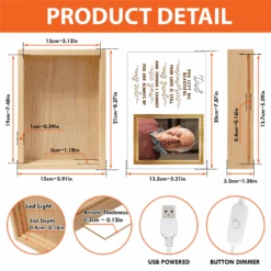 Custom Photo Dad You Left Me Beautiful Memories - Memorial Personalized Custom Frame Light Box - Sympathy Gift For Family Members -Pawfect House Store Thumb 5 b83dd935 a6e1 4074 a9c3 7aa2d9a3c34a