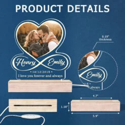 Custom Photo I Love You To Infinity And Beyond - Couple Personalized Custom Infinity Heart Shaped 3D LED Light - Gift For Husband Wife, Anniversary -Pawfect House Store Thumb 6 92421243 542f 422e 8b42 6a47ba28d3b7