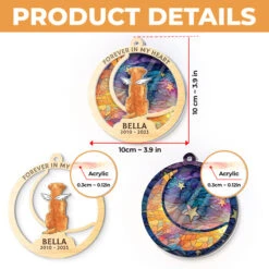 Forever In My Heart - Memorial Personalized Custom Suncatcher Ornament - Acrylic Round Shaped - Christmas Gift, Sympathy Gift For Pet Owners, Pet Lovers -Pawfect House Store Thumb 6 c736fe9b f00a 4e48 bb84 a5dfb82f71b0