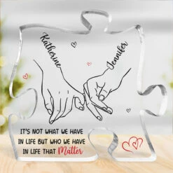 There Is Us - Bestie Personalized Custom Puzzle Shaped Acrylic Plaque - Gift For Best Friends, BFF, Sisters