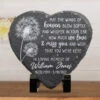 In Loving Memory Of - Memorial Personalized Custom Heart Shaped Memorial Stone - Sympathy Gift For Family Members