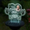 Custom Photo Forever In Our Hearts - Memorial Personalized Custom Garden Solar Light - Sympathy Gift For Family Members