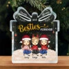 No Greater Gift Than Friendship - Bestie Personalized Custom Gift Box Shaped Acrylic Plaque - Christmas Gift For Best Friends, BFF, Sisters