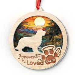 You Left Paw Prints On My Heart - Memorial Personalized Custom Suncatcher Ornament - Acrylic Round Shaped - Sympathy Gift For Pet Owners, Pet Lovers