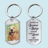 Custom Photo Crossed The Rainbow Bridge Knowing I Was Loved - Memorial Personalized Custom Keychain - Sympathy Gift For Pet Owners, Pet Lovers