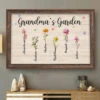 Our Memories Bloom Forever - Family Personalized Custom Horizontal Poster - Gift For Grandma