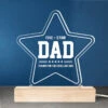 Five-Star Papa, Thanks For Excellent DNA - Family Personalized Custom 3D LED Light - Father's Day, Birthday Gift For Dad