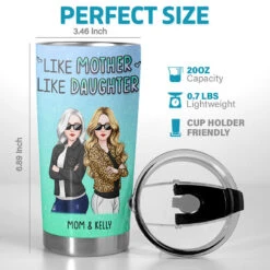 Like Mother Like Daughter - Family Personalized Custom Tumbler - Gift For Mom, Daughter -Pawfect House Store Thumb2 3ef65134 e233 4c79 80aa a185eb1c0b53