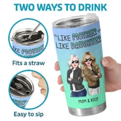 Like Mother Like Daughter - Family Personalized Custom Tumbler - Gift For Mom, Daughter -Pawfect House Store Thumb3 287fe966 dfdc 4d1d 9211 48e745bcd51b