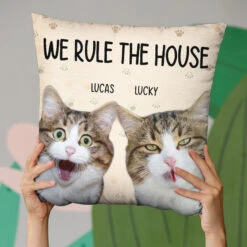 Custom Photo I Rule The House - Cat Personalized Custom Pillow - Gift For Pet Owners, Pet Lovers -Pawfect House Store Thumb3 3621a8c0 66a1 4d8d a627 7b11e928f262