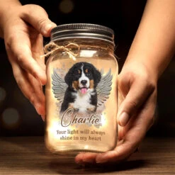 Custom Photo If Love Could Have Saved You - Memorial Personalized Custom Mason Jar Light - Sympathy Gift For Pet Owners, Pet Lovers -Pawfect House Store Thumb3 4