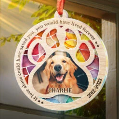 Custom Photo Once By My Side, Forever In My Heart - Memorial Personalized Custom Suncatcher Ornament - Acrylic Round Shaped - Sympathy Gift For Pet Owners, Pet Lovers -Pawfect House Store Thumb3 447c6523 2a1a 4b2b b310 5bb9c1c51dc2