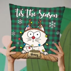 Meowy Catmas - Cat Personalized Custom Pillow - Christmas Gift For Pet Owners, Pet Lovers -Pawfect House Store Thumb3 67981034 41b8 47a9 8e54 27c429d8a01c