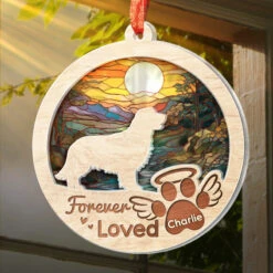 You Left Paw Prints On My Heart - Memorial Personalized Custom Suncatcher Ornament - Acrylic Round Shaped - Sympathy Gift For Pet Owners, Pet Lovers -Pawfect House Store Thumb3 693137c7 e7e9 4089 bdb3 60189267c215