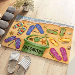 Happiness Is A Day At The Beach - Family Personalized Custom Decorative Mat - Birthday Gift For Family Members -Pawfect House Store Thumb3 7af2a4a1 9e8e 470e aa59 7944d0d0c74f