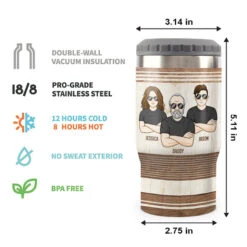 Dear Dad, Great Job - Family Personalized Custom Can Cooler - Father's Day, Birthday Gift For Dad -Pawfect House Store Thumb3 9704e34f 4ce0 4dc7 a1d3 39d286d4ff17