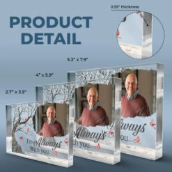 Custom Photo My Love Is Always With You - Memorial Personalized Custom Rectangle Shaped Acrylic Plaque - Christmas Gift, Sympathy Gift For Family Members -Pawfect House Store Thumb3 c4229ccb c38e 4465 bb33 c078d50de803