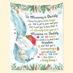 I'm Just A Little Bump - Family Personalized Custom Baby Blanket - Baby Shower Gift, First Christmas Gift, Christmas Gift For First Mom -Pawfect House Store Thumb3 ec38c7e2 3b17 4d7e bd24 d9a3c6b92367