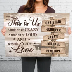 This Is Us And A Whole Lot Of Love - Family Personalized Custom Horizontal Canvas - Gift For Family Members -Pawfect House Store Thumb3 ef94a79f 0c4c 4752 a58a 22f7406c61bc