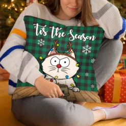 Meowy Catmas - Cat Personalized Custom Pillow - Christmas Gift For Pet Owners, Pet Lovers -Pawfect House Store Thumb4 144c6d7c b4a9 40ca 8c87 4314f4c49d35