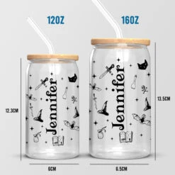 Witches Coffee - Personalized Custom Witch Glass Cup, Iced Coffee Cup - Halloween Gift For Witches, Yourself -Pawfect House Store Thumb4 253589f1 2a6e 430d baef 24e8fd1fea10