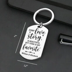 Our Love Story Is My Favorite - Upload Image, Gift For Couples - Personalized Keychain -Pawfect House Store Thumb4 492eb3b4 6f7a 4980 9380 5d83f3832c15