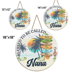 Blessed To Be Called Grandma - Family Personalized Custom Shaped Home Decor Wood Sign - Summer Vacation, House Warming Gift For Grandma -Pawfect House Store Thumb4 6ed2bb7a 8a4e 4de8 ad8b 2a6716362c51