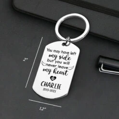 Custom Photo You Will Never Leave My Heart - Memorial Personalized Custom Keychain - Sympathy Gift For Pet Owners, Pet Lovers -Pawfect House Store Thumb4 b0e7640d ce5d 4b3c 9955 4b08f3f1d696