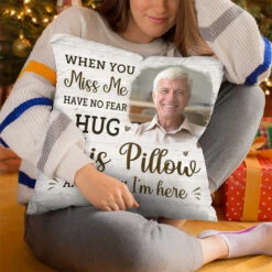Custom Photo When You Miss Me Hug This Pillow - Memorial Personalized Custom Pillow - Sympathy Gift For Family Members -Pawfect House Store Thumb4 cdb69e30 3a96 412c aaae 512d69b1dccd