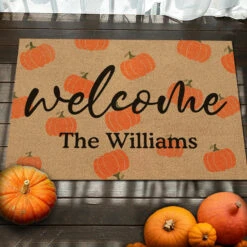 Home Sweet Home, Blessed And Thankful - Family Personalized Custom Home Decor Decorative Mat - Halloween Gift For Family Members -Pawfect House Store Thumb4 f28fb1f7 9262 4b13 b9ee 44ef6b0c96c2