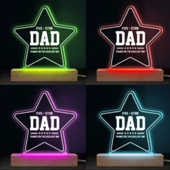 Five-Star Papa, Thanks For Excellent DNA - Family Personalized Custom 3D LED Light - Father's Day, Birthday Gift For Dad -Pawfect House Store Thumb4 f6fb0781 c762 4963 a1b6 6011c3533e5a