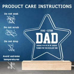 Five-Star Papa, Thanks For Excellent DNA - Family Personalized Custom 3D LED Light - Father's Day, Birthday Gift For Dad -Pawfect House Store Thumb5 1b7f4931 a05d 4dad 9f07 3b889dee4668