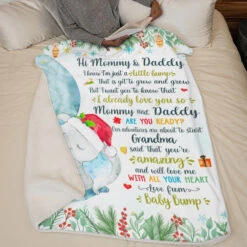 I'm Just A Little Bump - Family Personalized Custom Baby Blanket - Baby Shower Gift, First Christmas Gift, Christmas Gift For First Mom -Pawfect House Store Thumb5 8c54ebe7 e2a2 4350 9960 25b6d60c6ca1