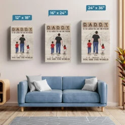 Dad We Love You - Family Personalized Custom Vertical Canvas - Birthday Gift For Dad -Pawfect House Store Thumb5 8d6bad91 9335 4cbe 8f50 8ef5a1e3b8bc